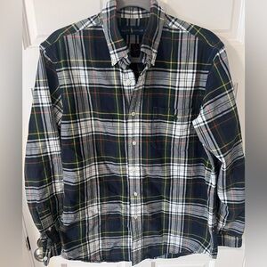 Vintage Polo Ralph Lauren Button Up Tartan Plaid Oxford Shirt Y2K 90s Medium